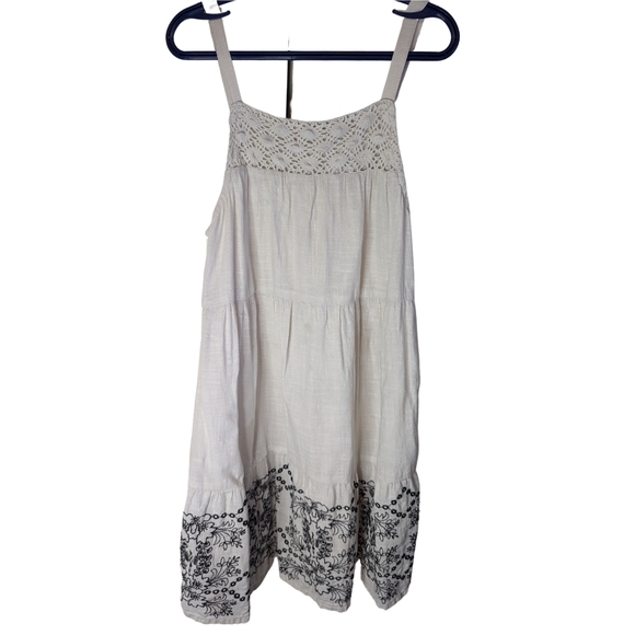 🔖4 for $20 Lot of 2 Sleeveless sz 10/12 kids dresses white embroidery flowy EUC - Picture 2 of 11